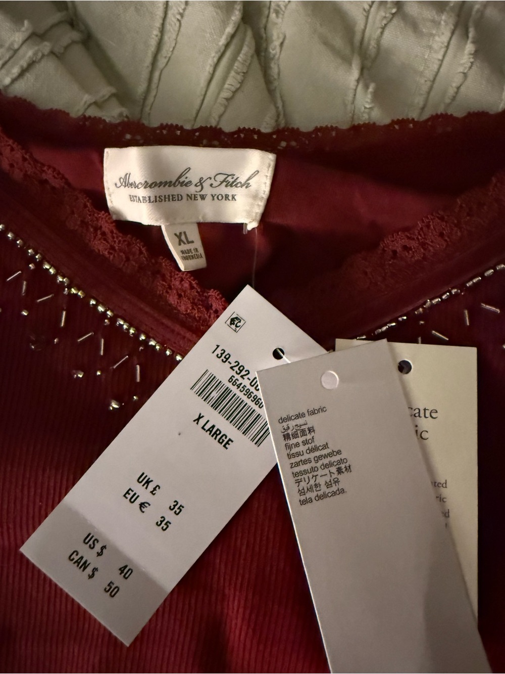 Women's Abercrombie Lace-Trim Ribbed Camisole - Picture 3 of 5